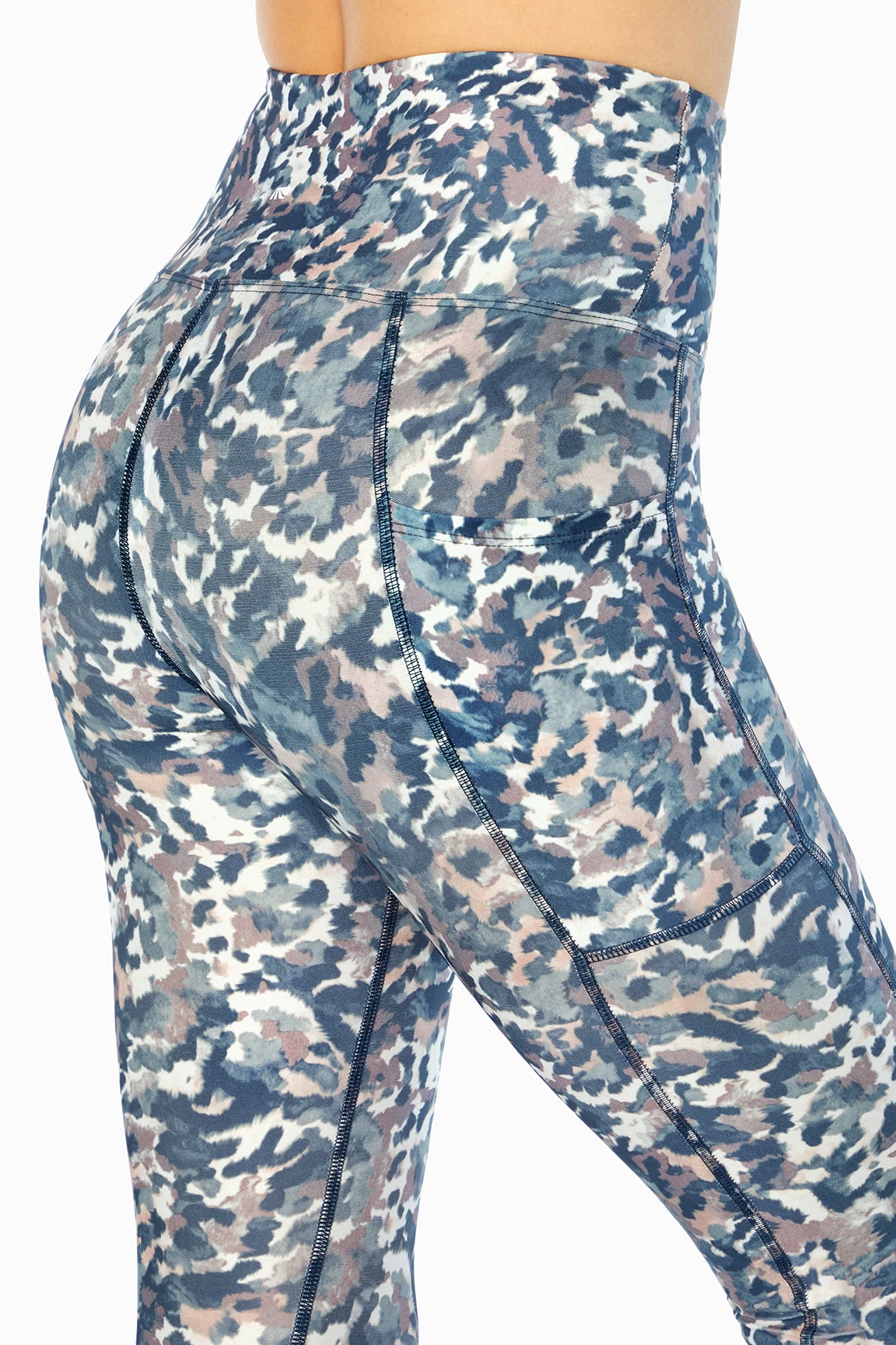 Marika High Rise Side Pocket Ankle Legging - Elderberry Ikat Camo 2 Marika High Rise Side Pocket Ankle Legging - Elderberry Ikat Camo - Image 2