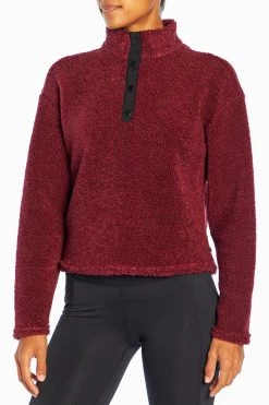 Marika Tyra Cropped Sherpa Pullover