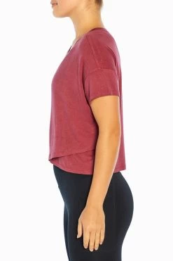 Marika Switchback Cropped Short Sleeve Tee -Sporty Vibe Shop MLT4282A 6EY.49324